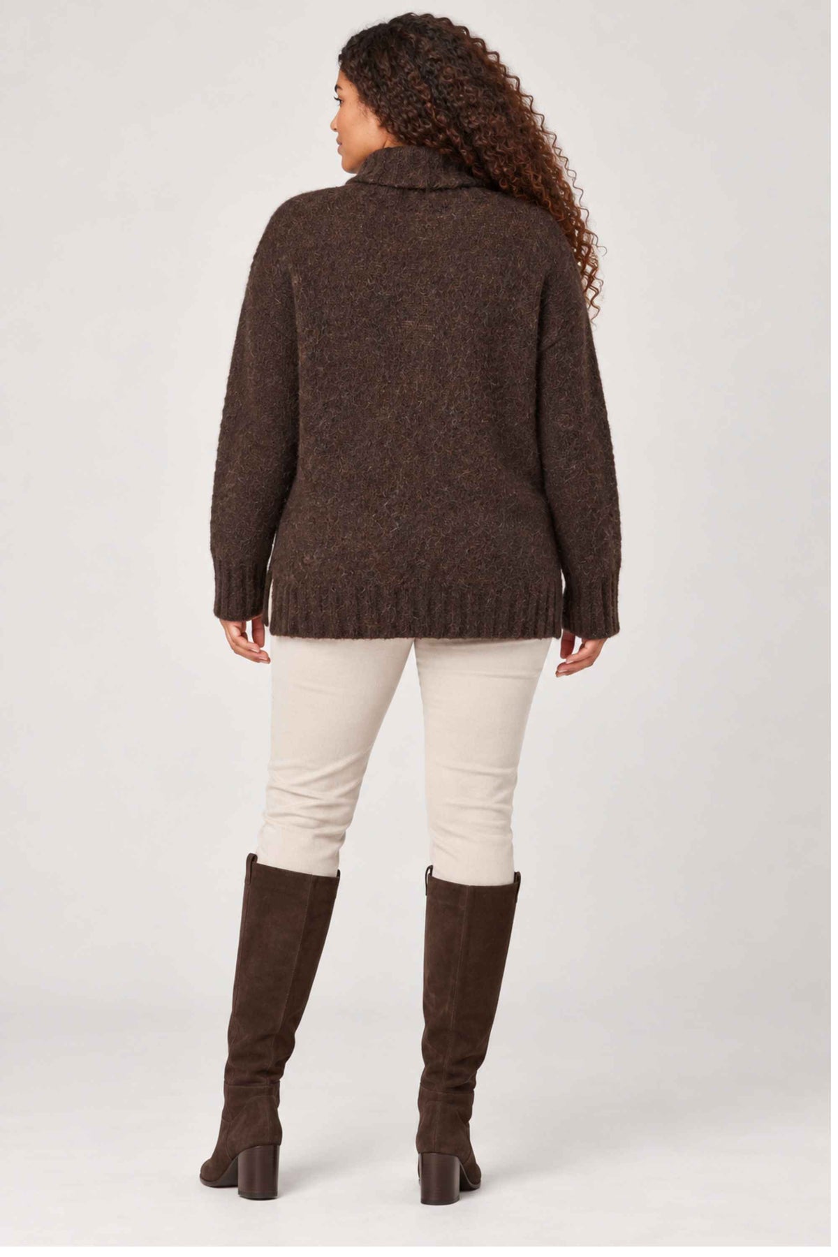 Noen wool cowl jumper - Cocoa