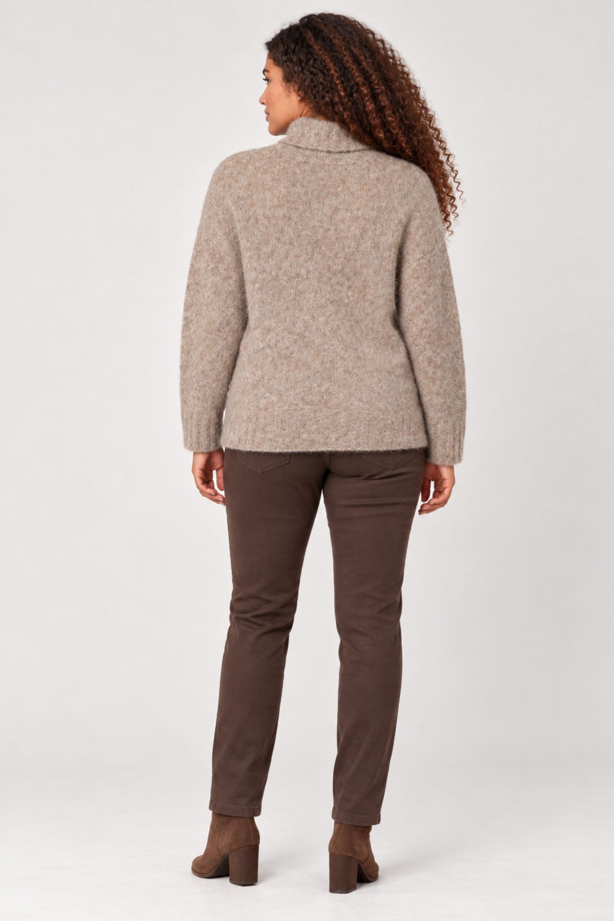 Noen wool cowl jumper - Latte