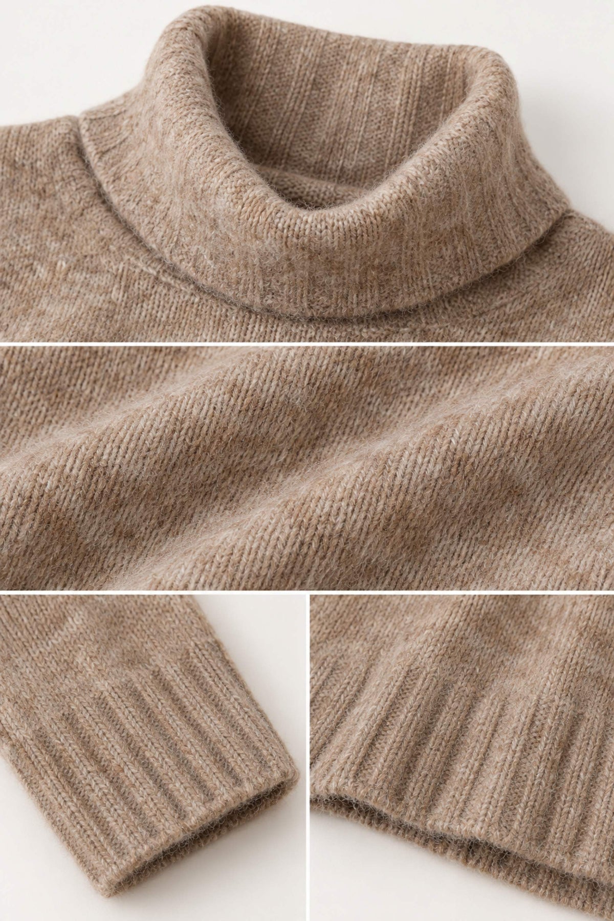 Noen wool cowl jumper - Latte
