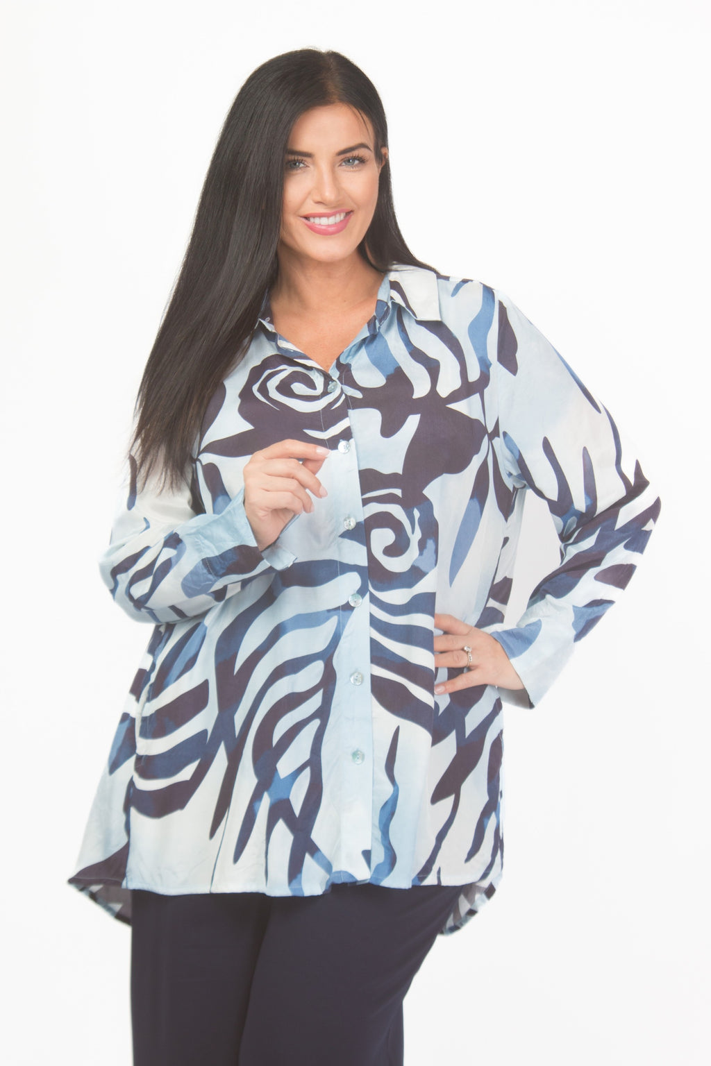 Noen crinkle shirt - Blue