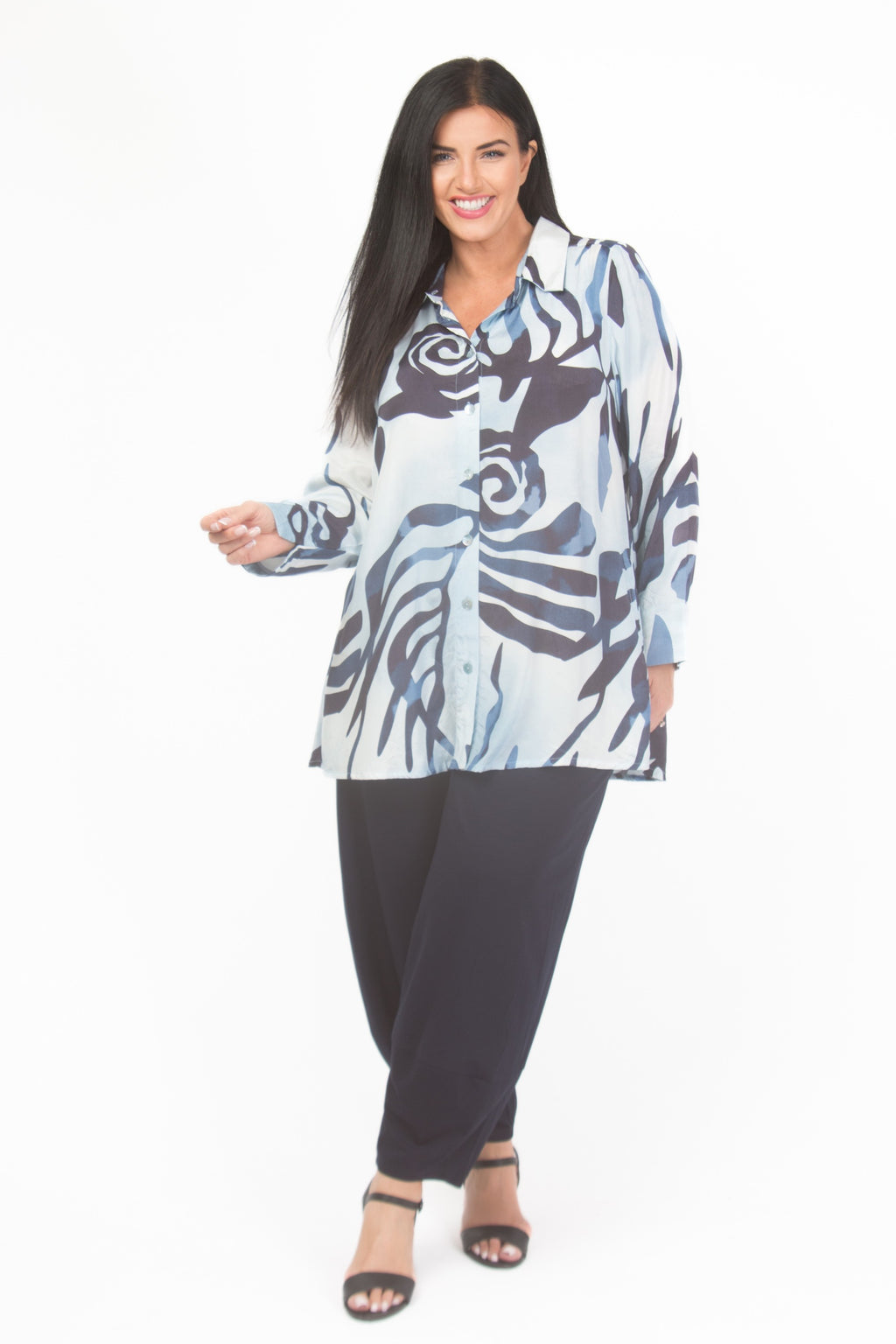 Noen crinkle shirt - Blue