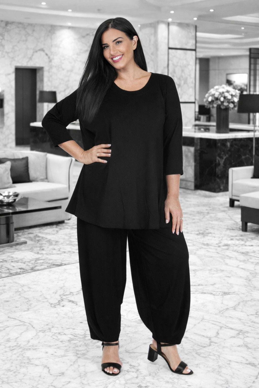Noen jersey tunic - Black