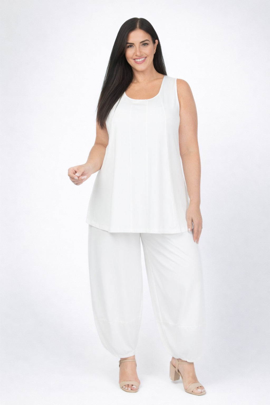 Noen panel vest - Cream