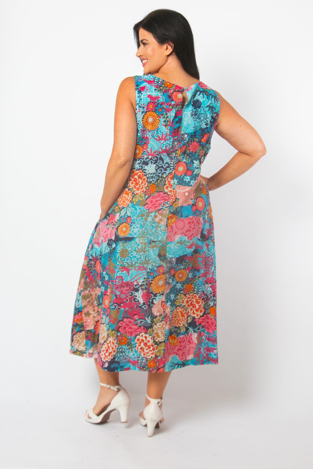 Orientique Ikebana dress - Pink Floral