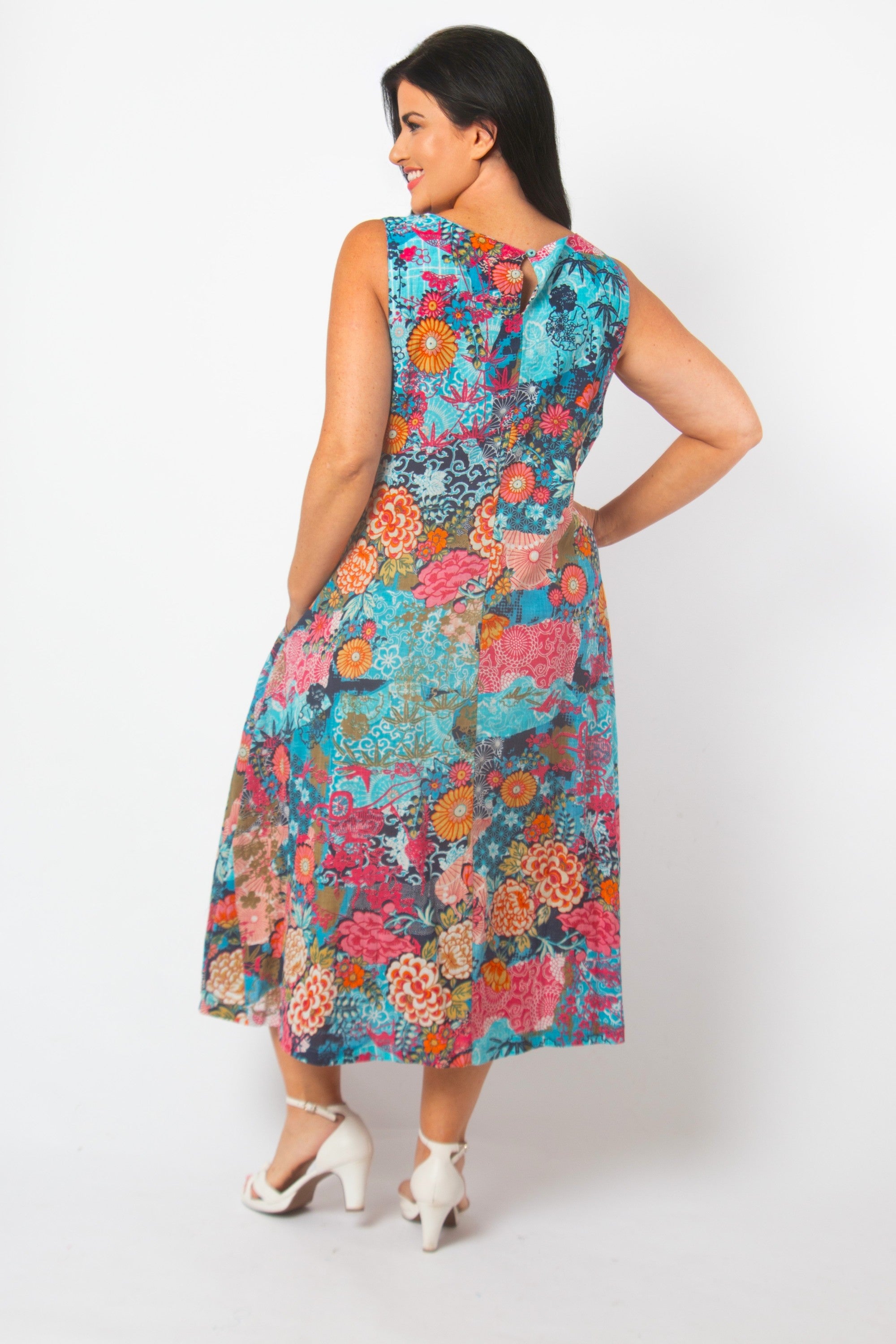 Orientique Ikebana dress - Pink Floral