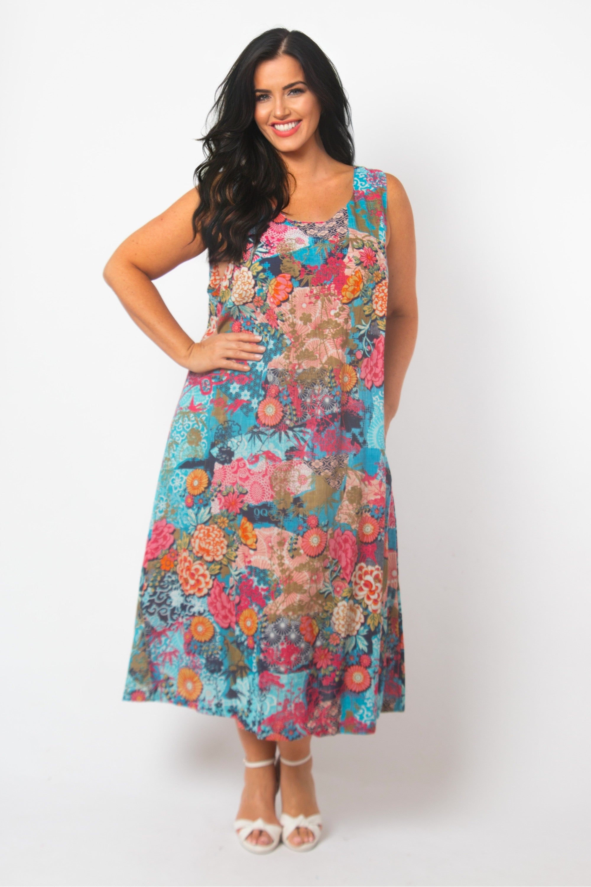 Orientique Ikebana dress - Pink Floral