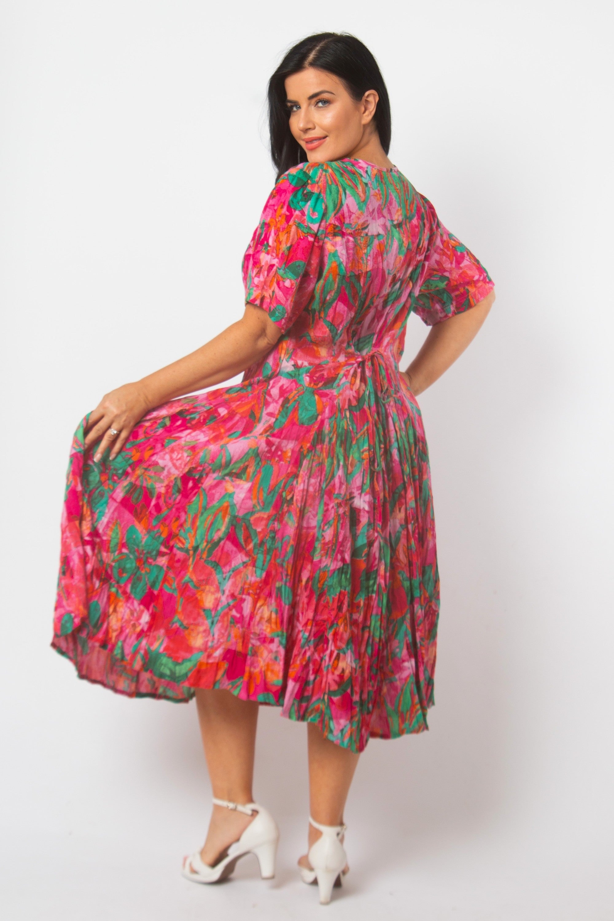 Orientique Sao Paulo godet dress - Pink