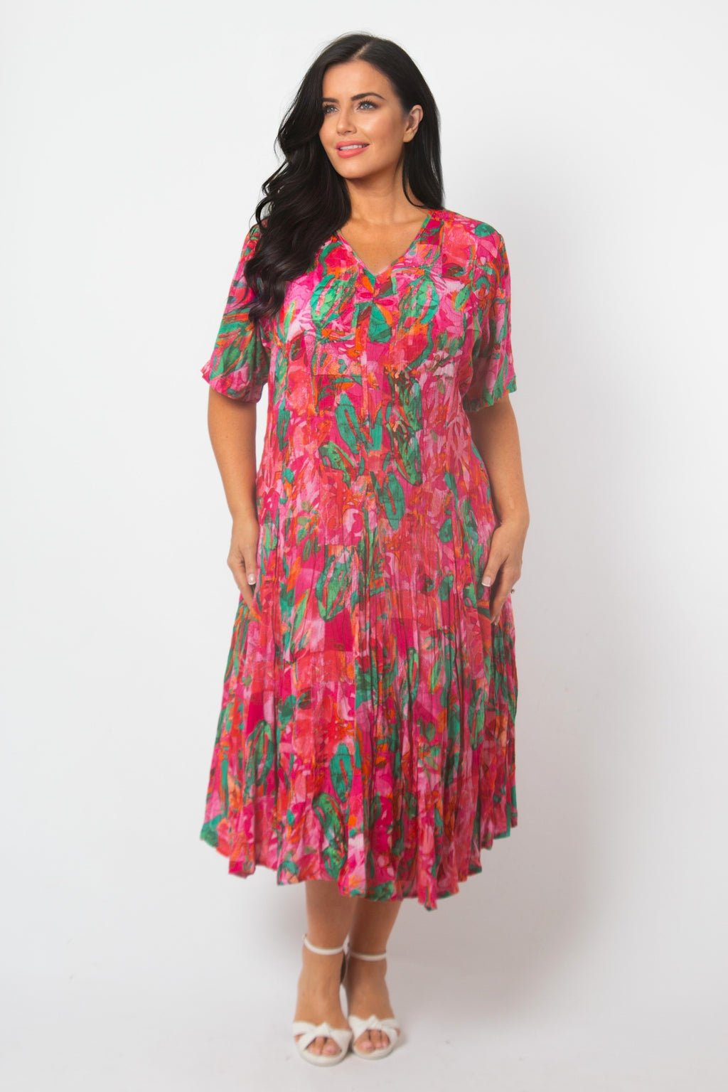Orientique Sao Paulo godet dress - Pink