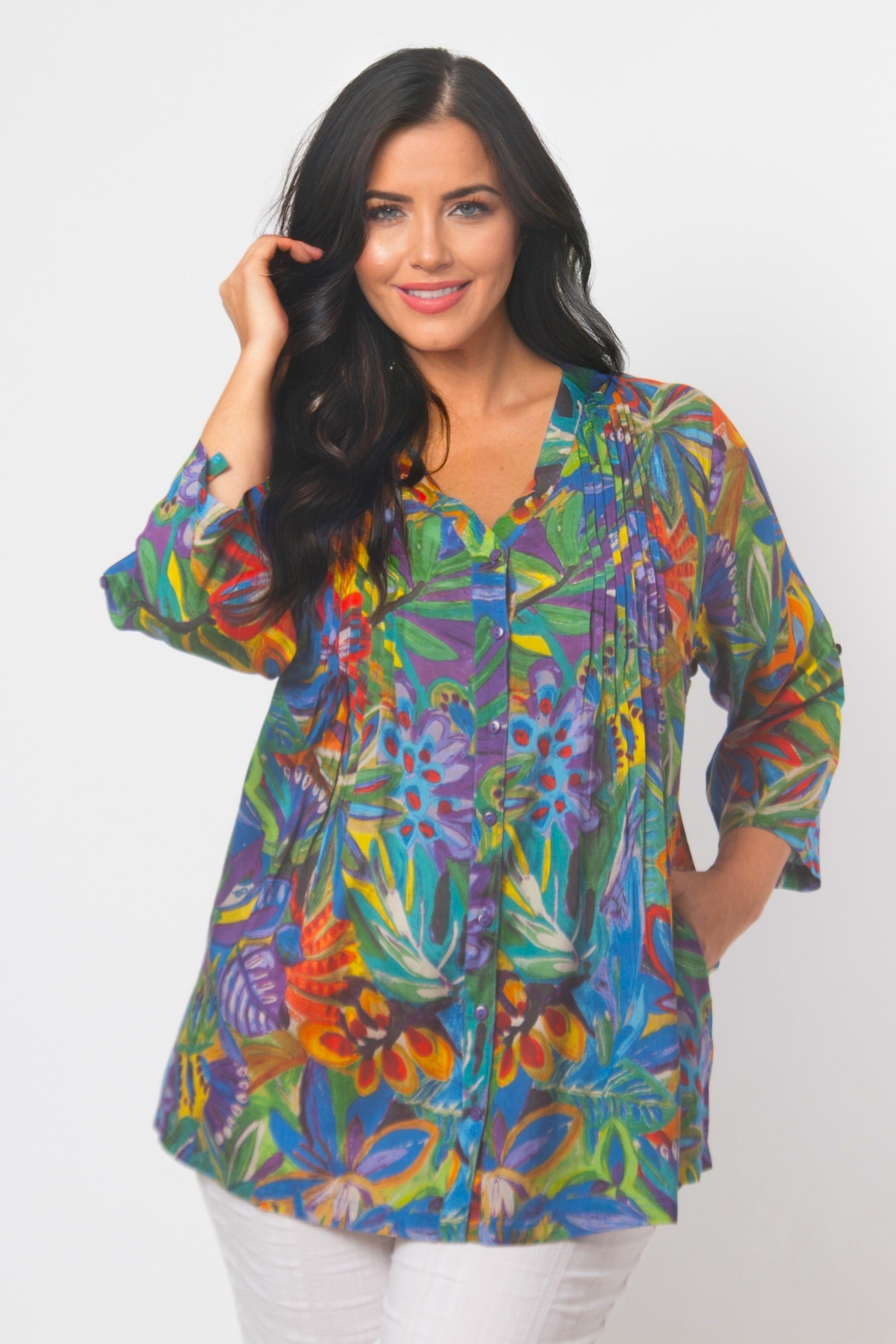 Orientique Zapallar shirt - Purple