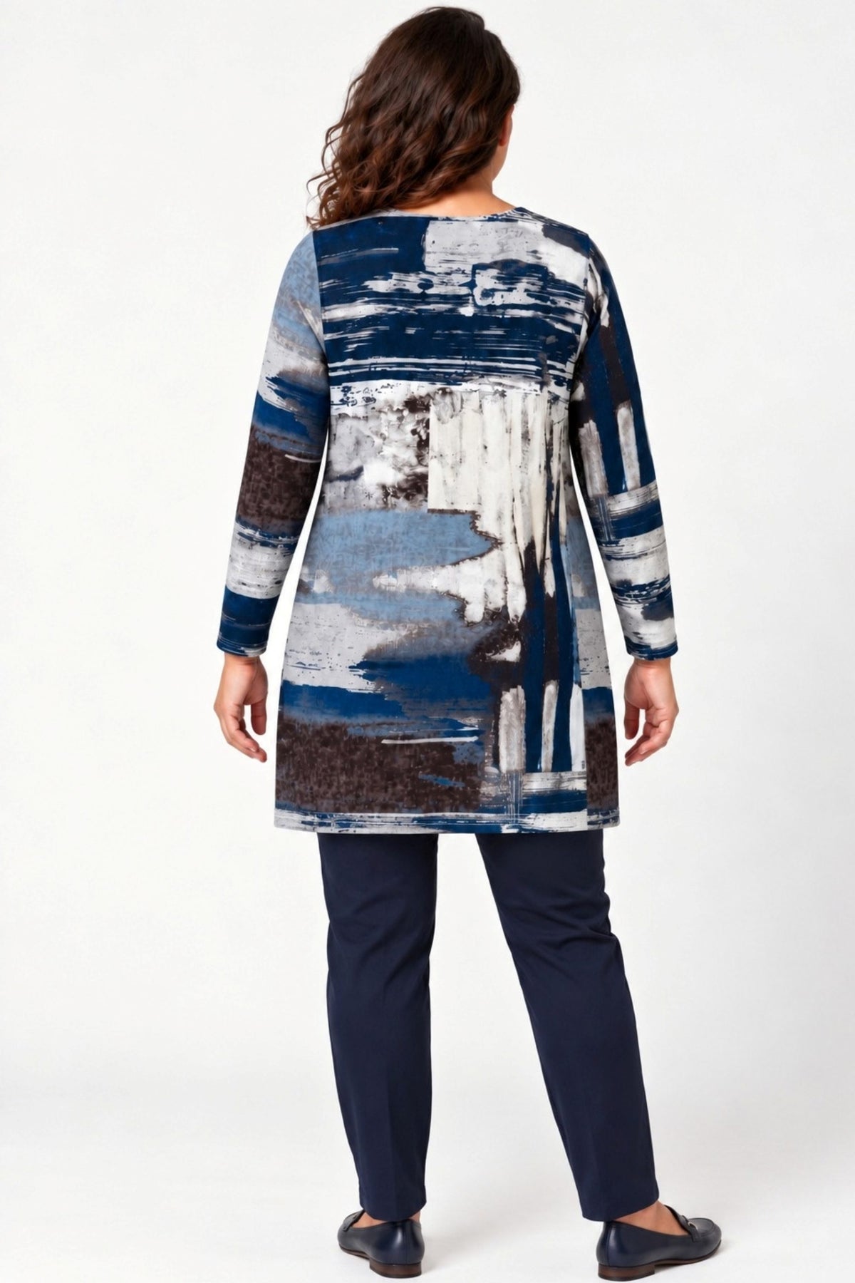 Pont Neuf Fine zip tunic - Blues