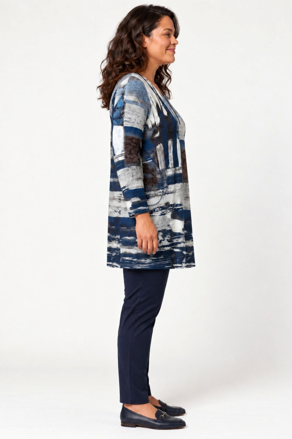 Pont Neuf Fine zip tunic - Blues