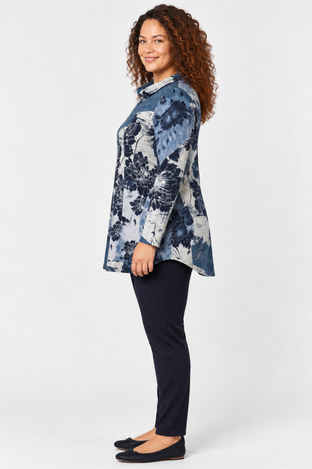 Pont Neuf Frica cowl tunic - Blues