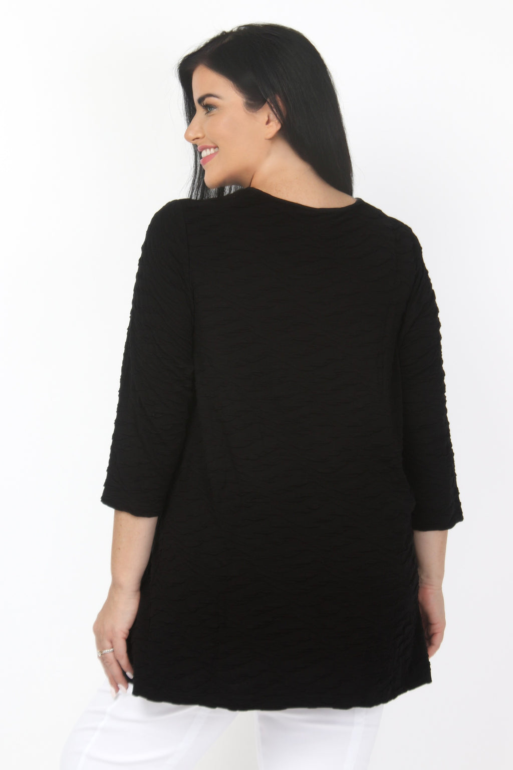 Pont Neuf Cam jersey texture tunic - Black