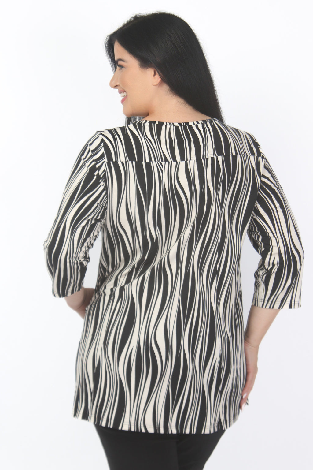 Pont Neuf Emine jersey tunic - Black/White