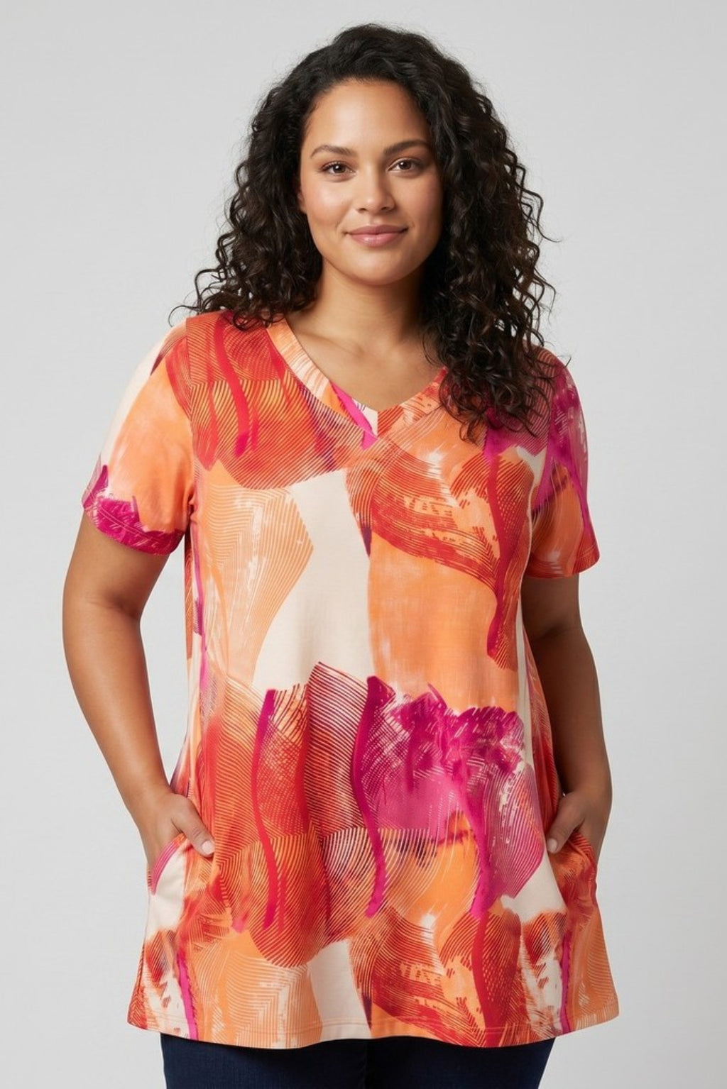 Pont Neuf Melina Sia jersey tunic - Fuchsia