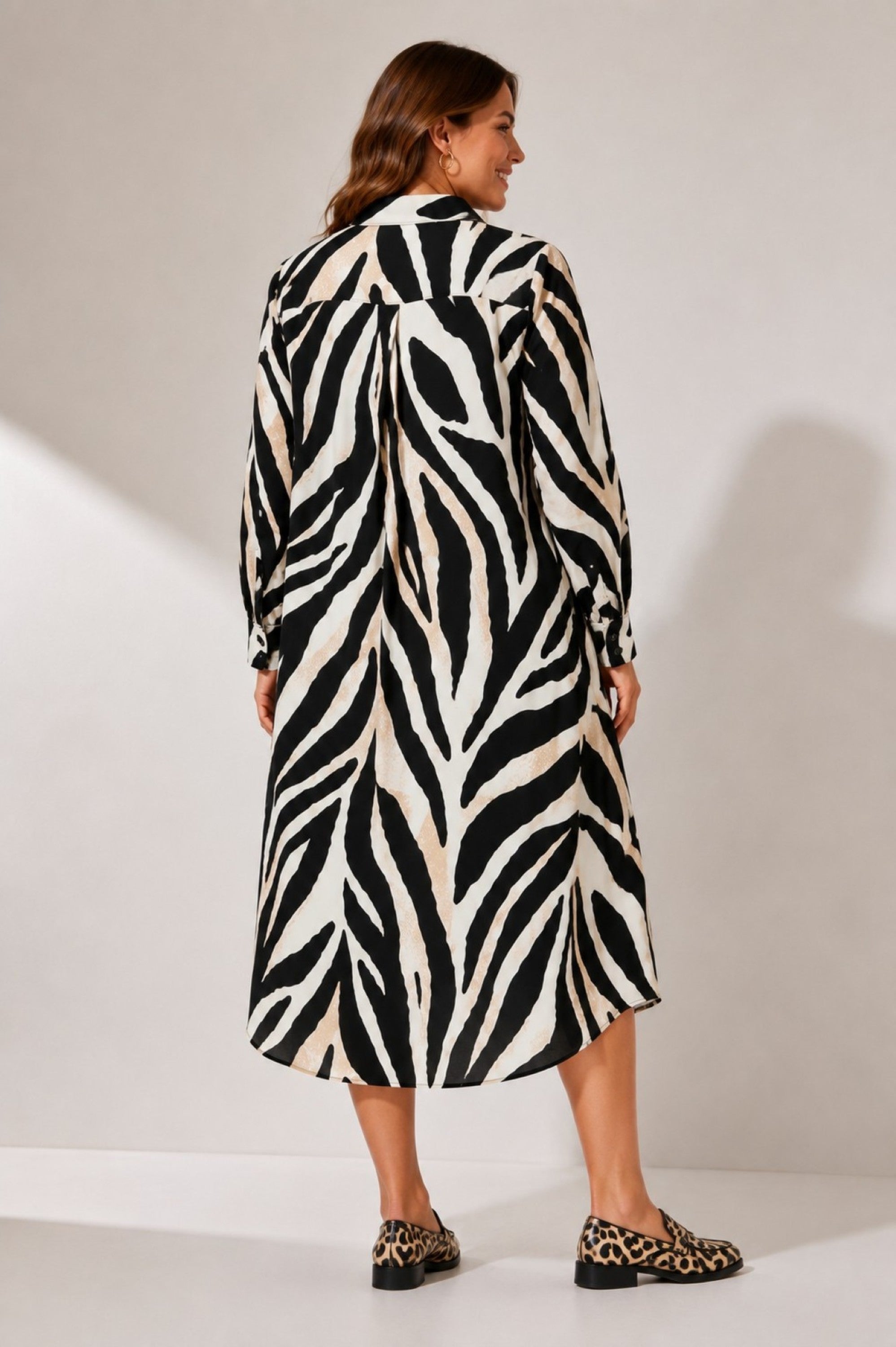 Via Appia animal print dress - Leo