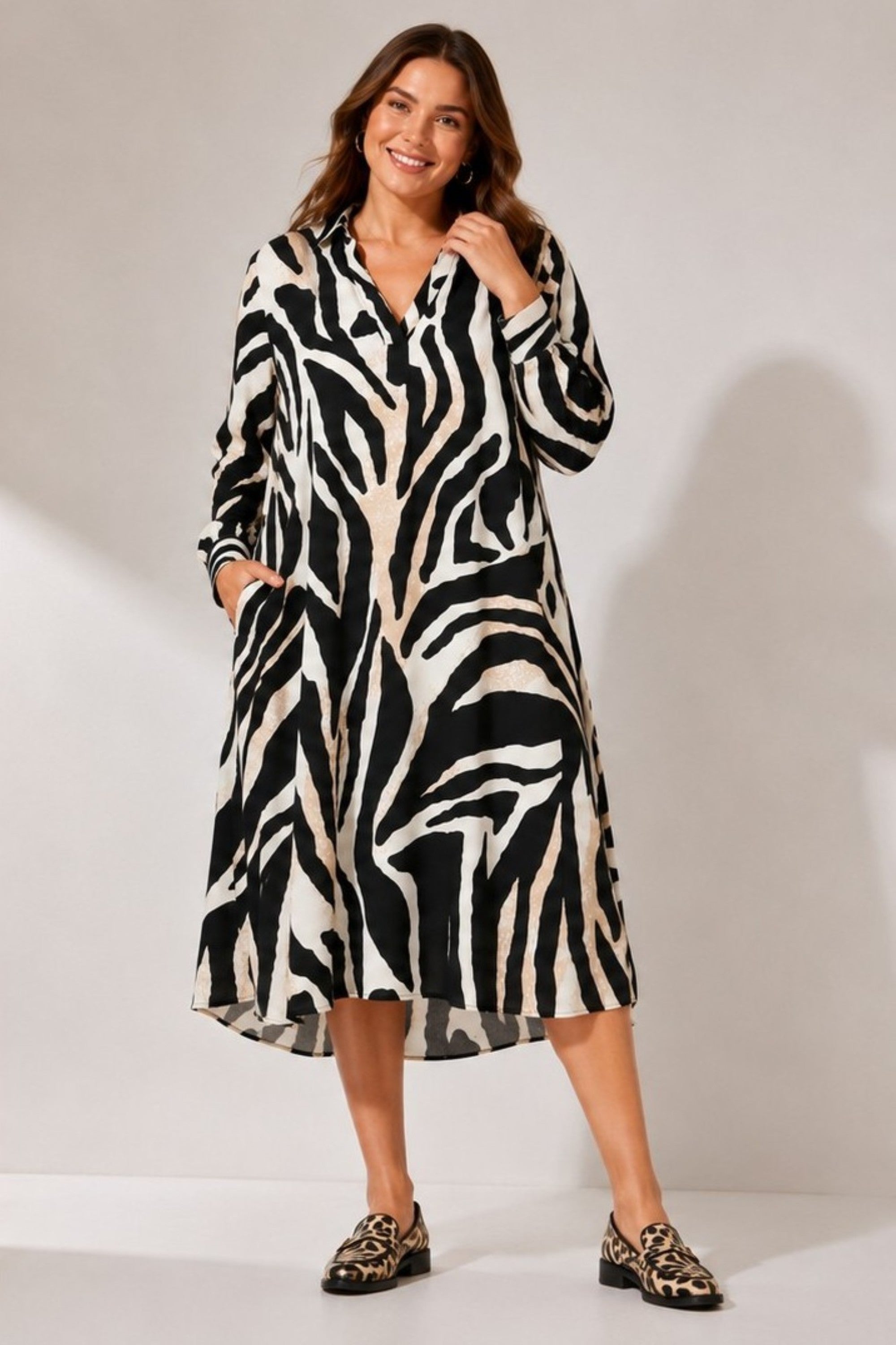 Via Appia animal print dress - Leo