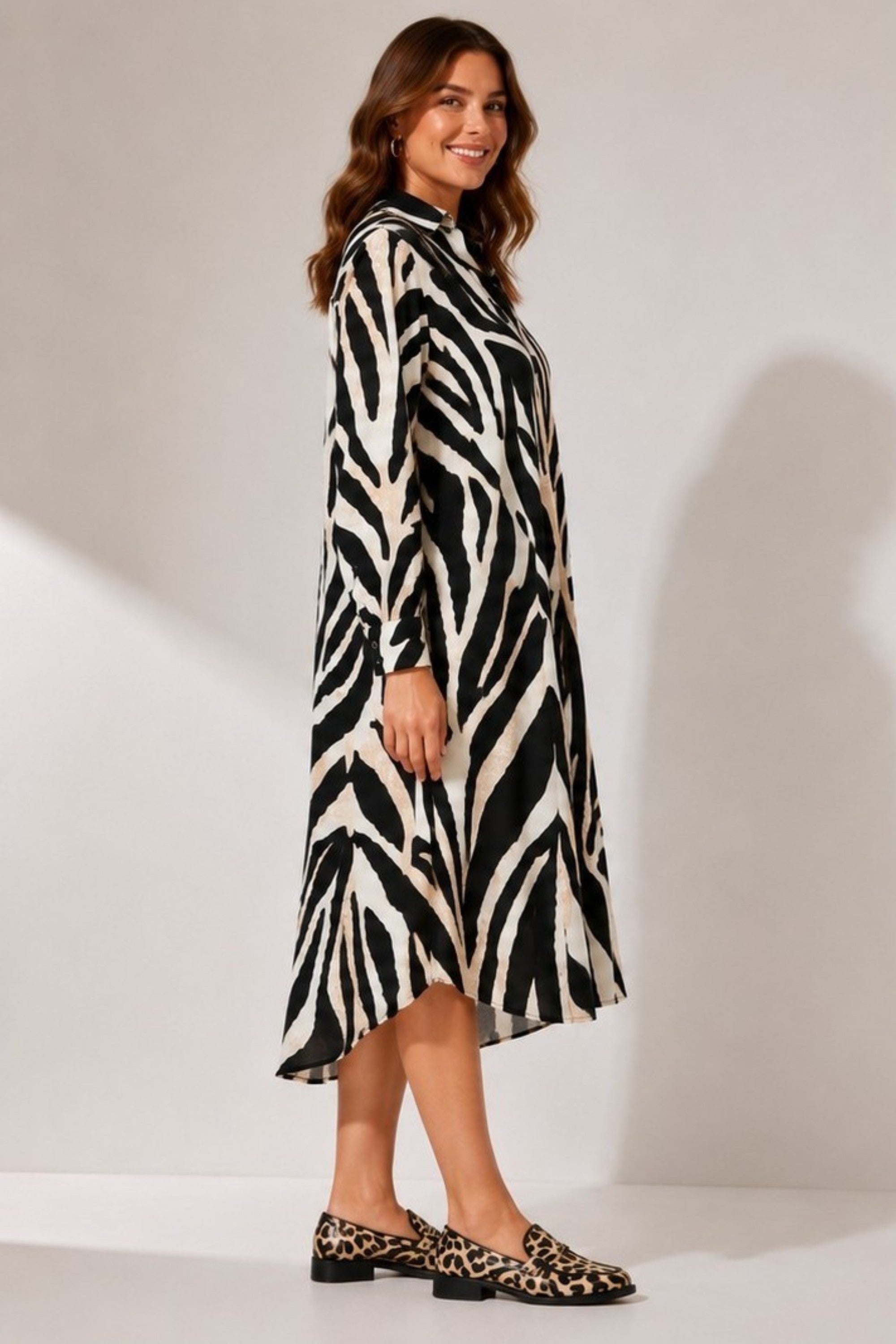 Via Appia animal print dress - Leo