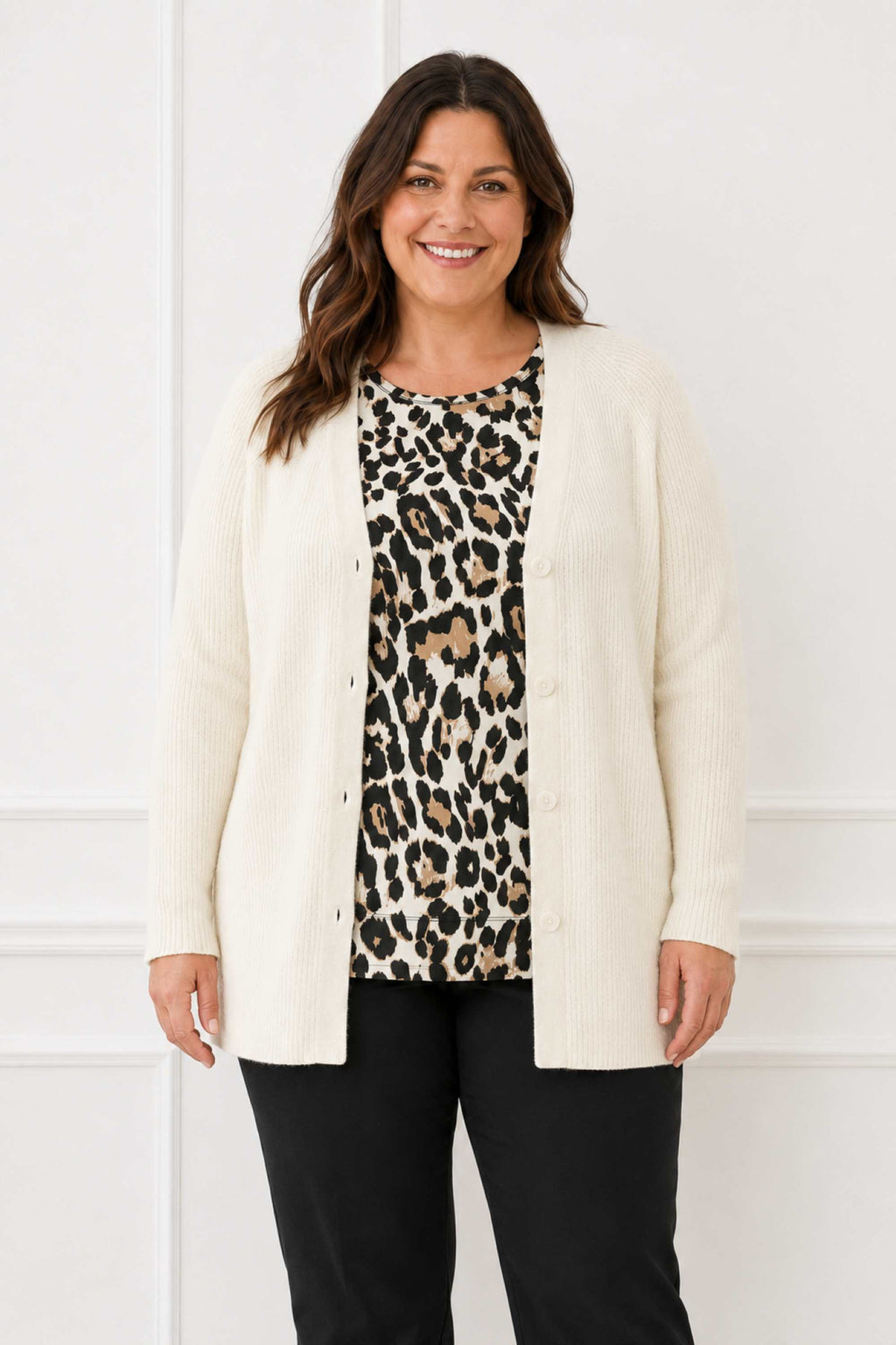 Via Appia button cardi - Cream