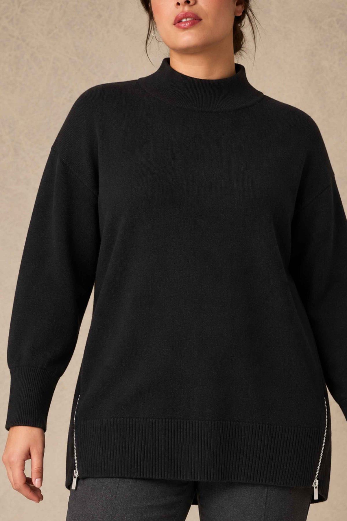 Via Appia zip feature jumper - Black