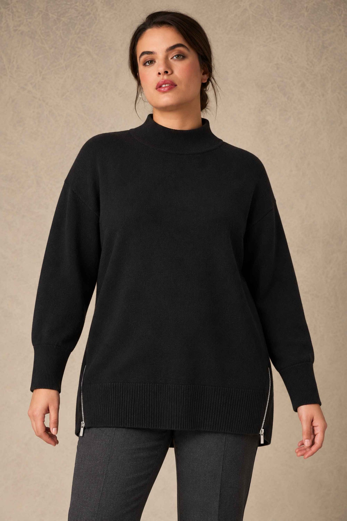 Via Appia zip feature jumper - Black