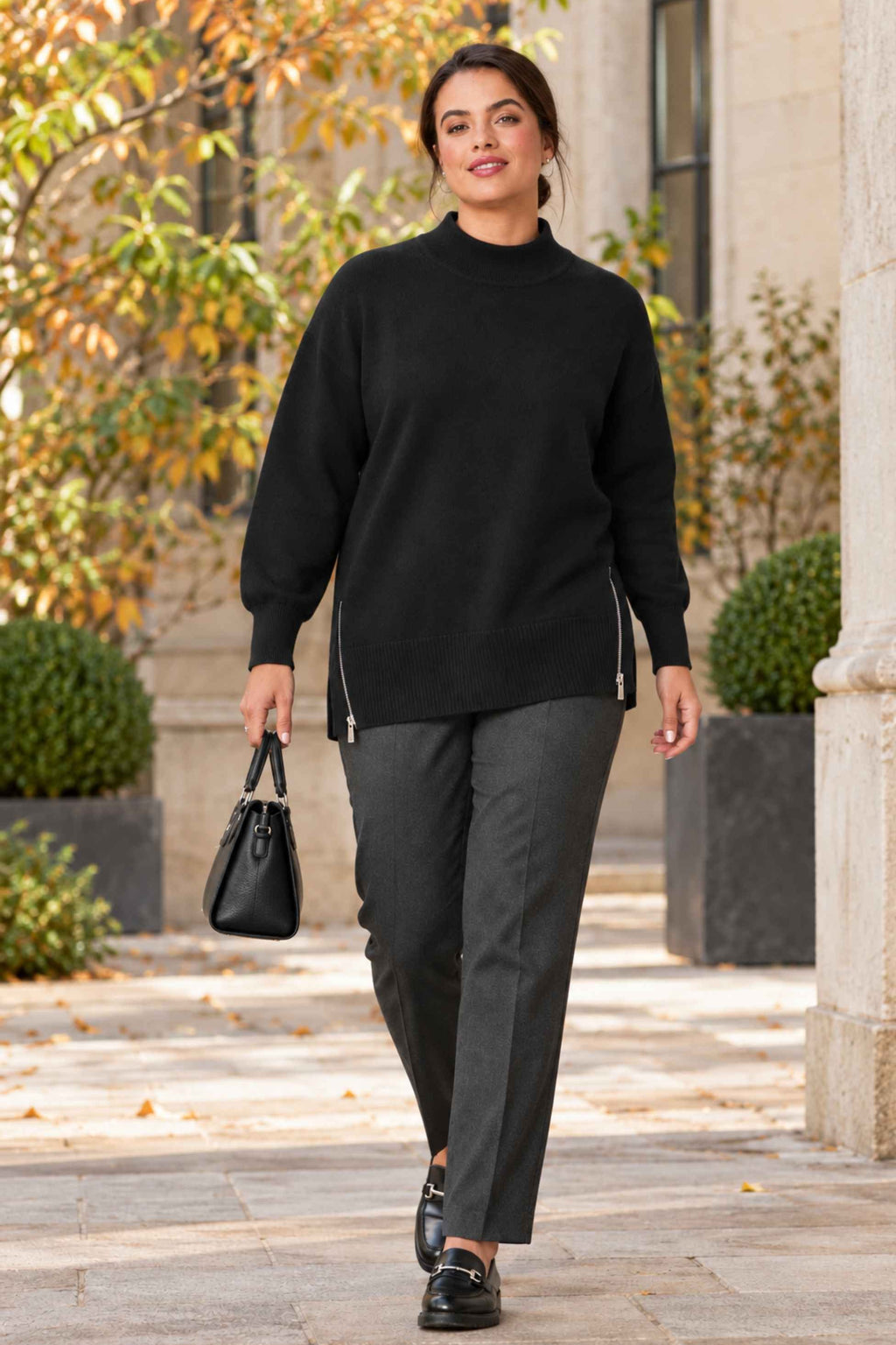 Via Appia zip feature jumper - Black