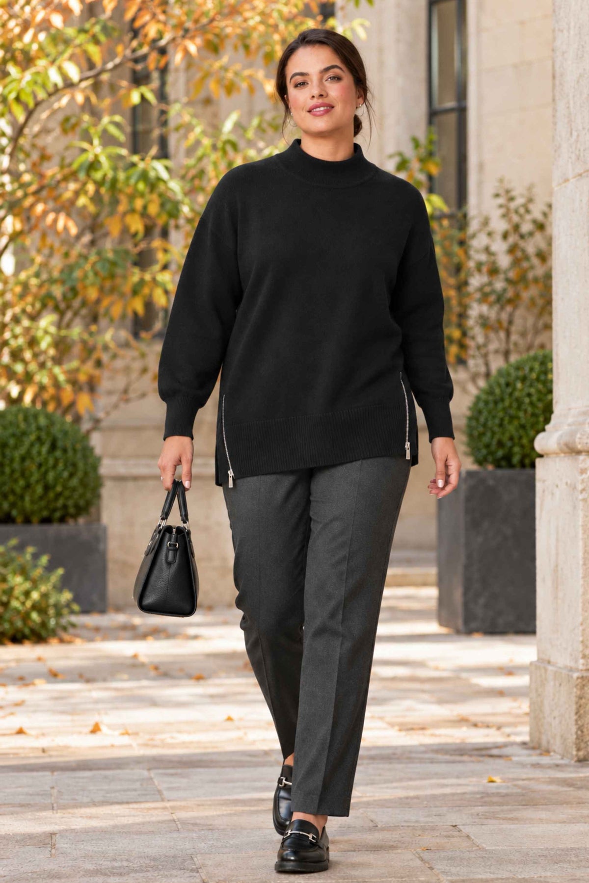 Via Appia zip feature jumper - Black