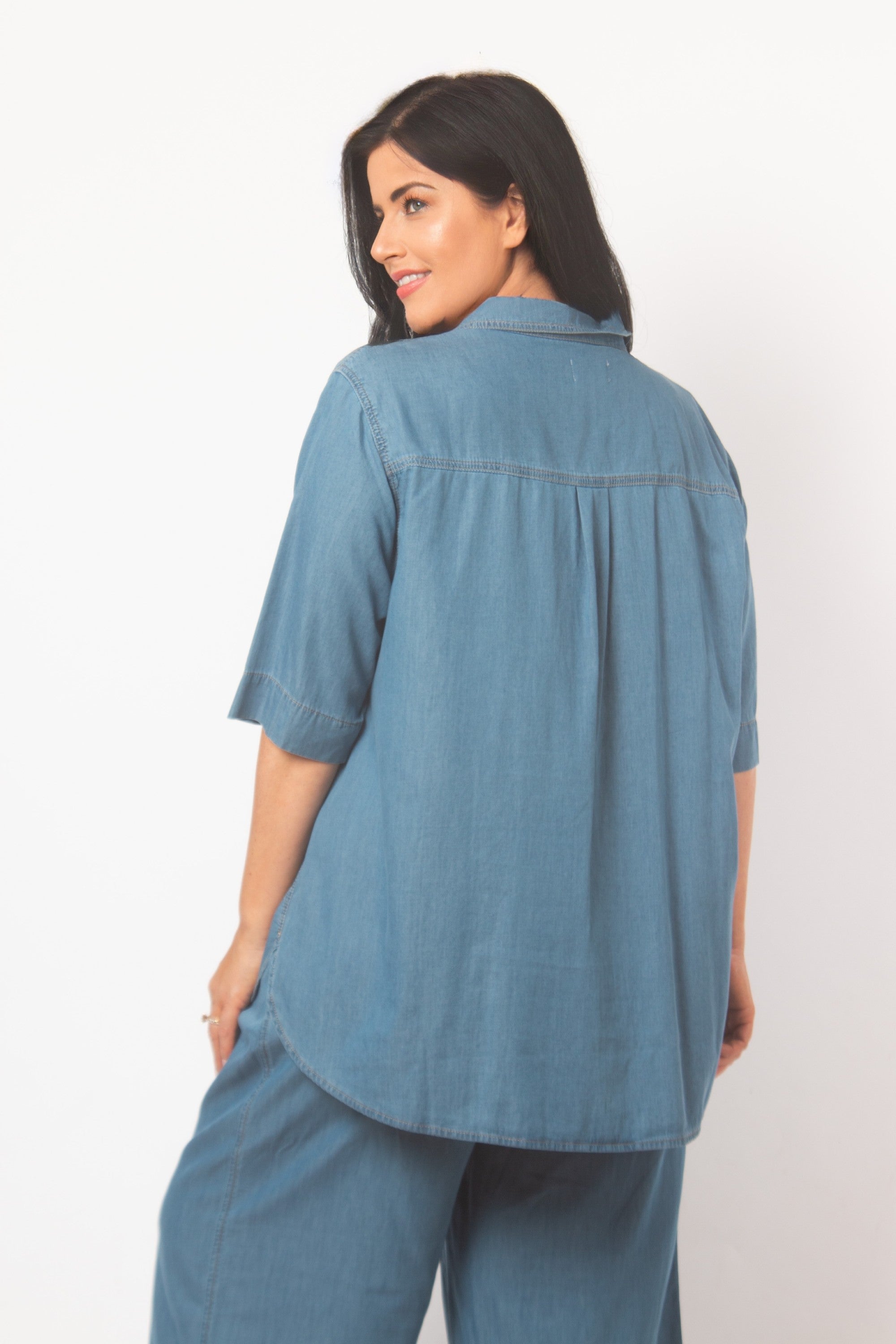 Via Appia cotton shirt - Denim
