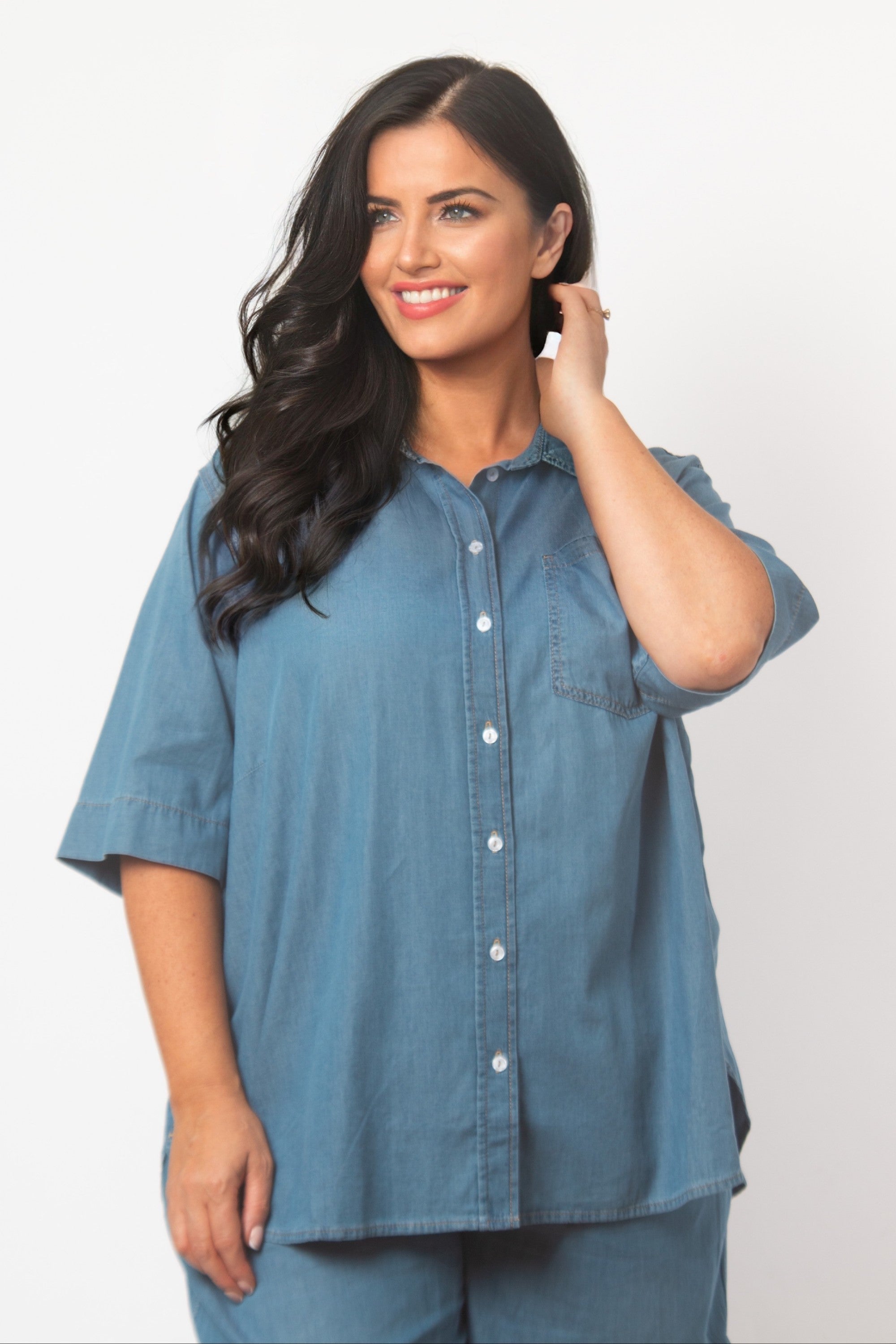 Via Appia cotton shirt - Denim