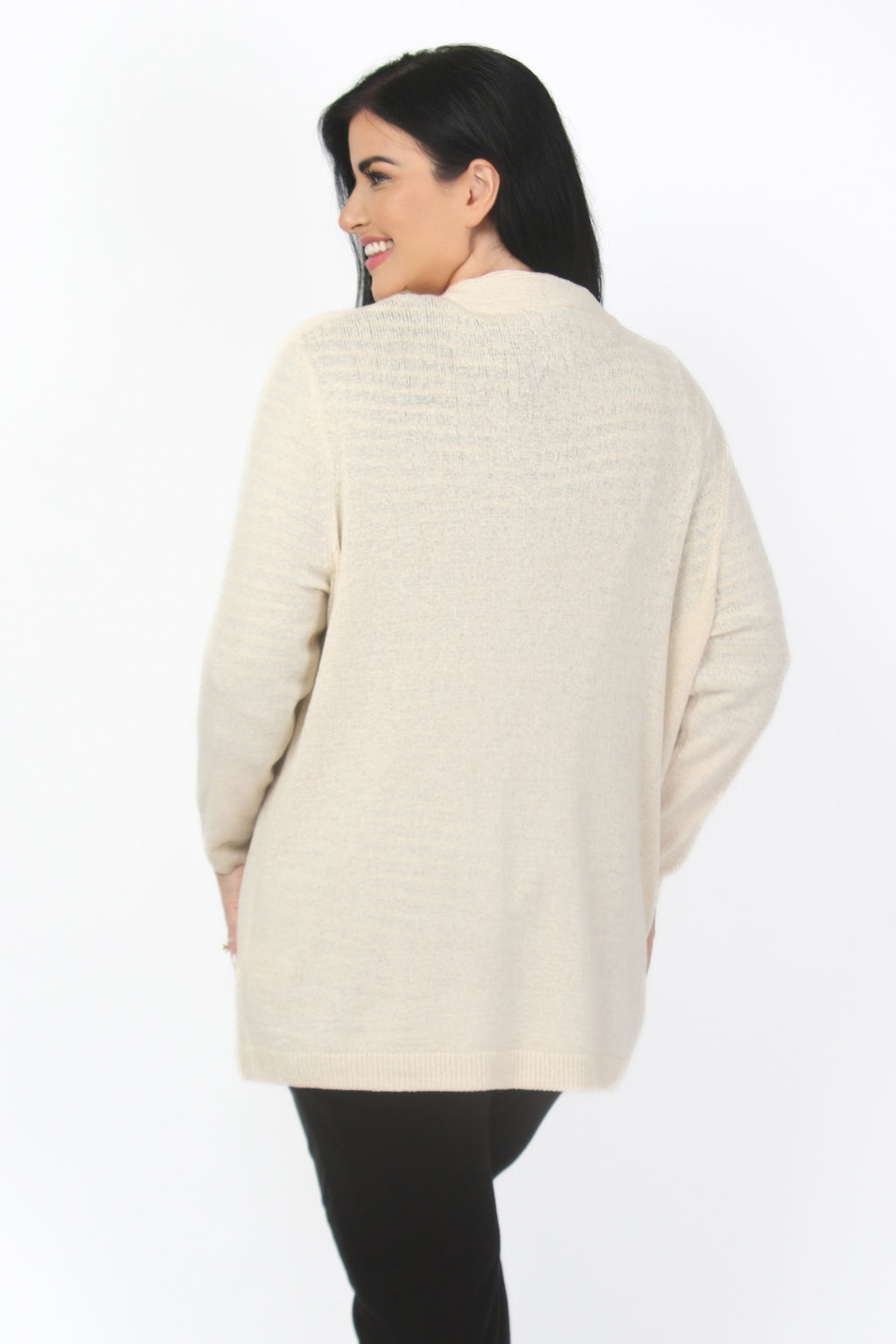 Via Appia edge to edge cardi - Ecru