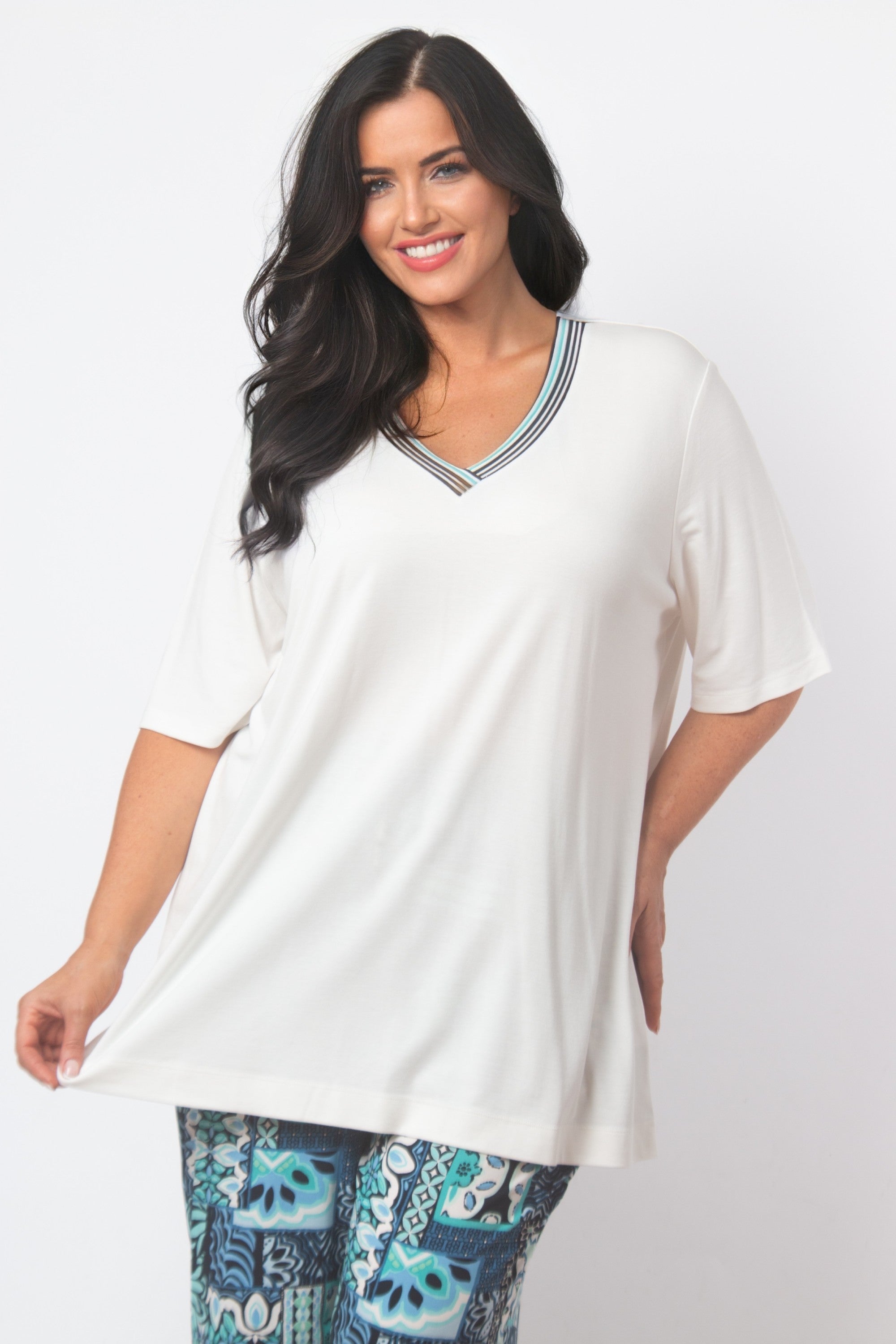 Via Appia V feature tee - White