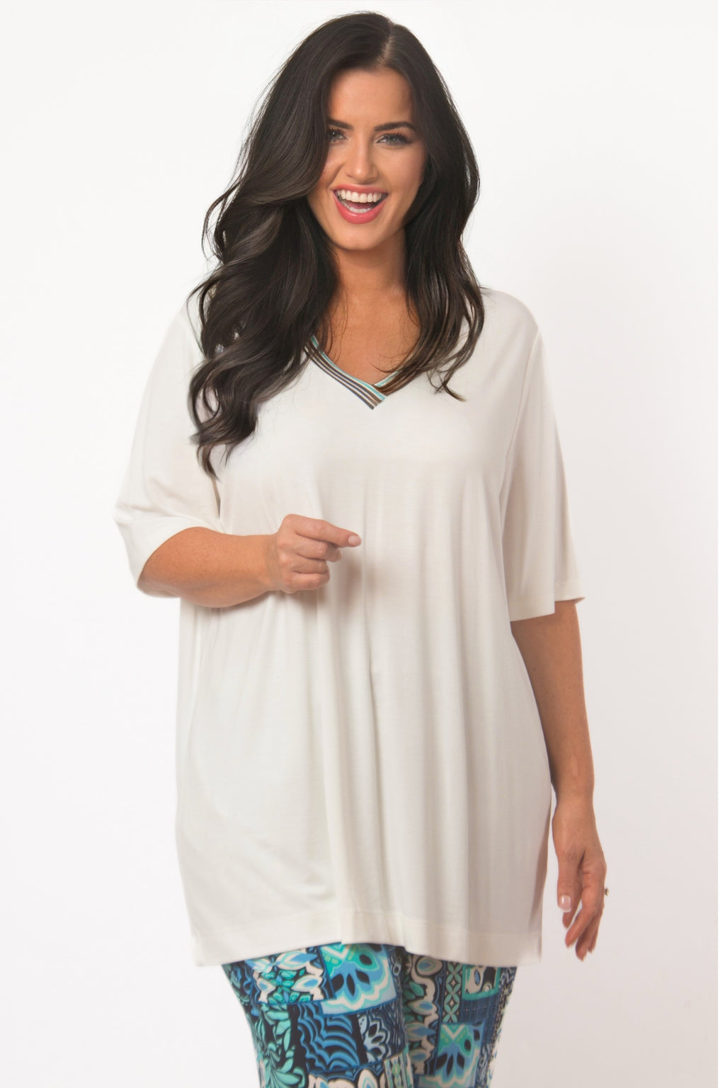 Via Appia V feature tee - White