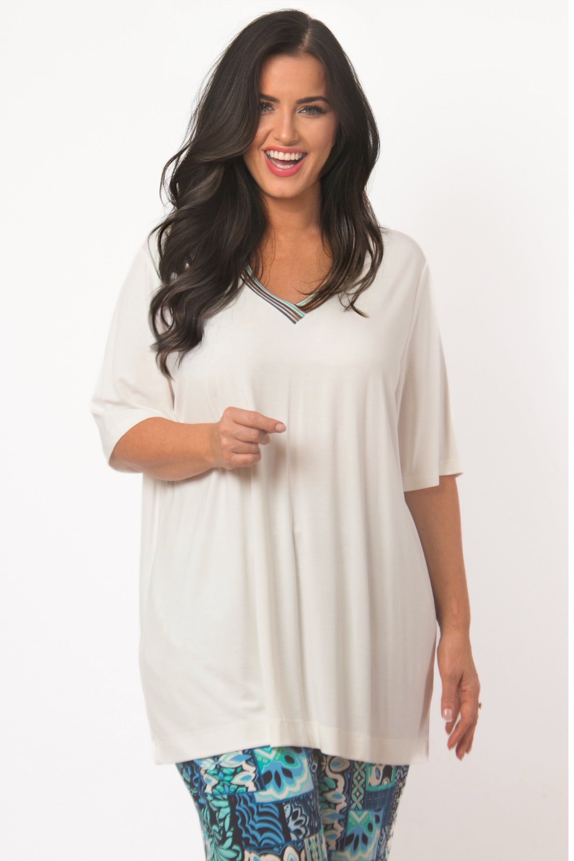 Via Appia V feature tee - White