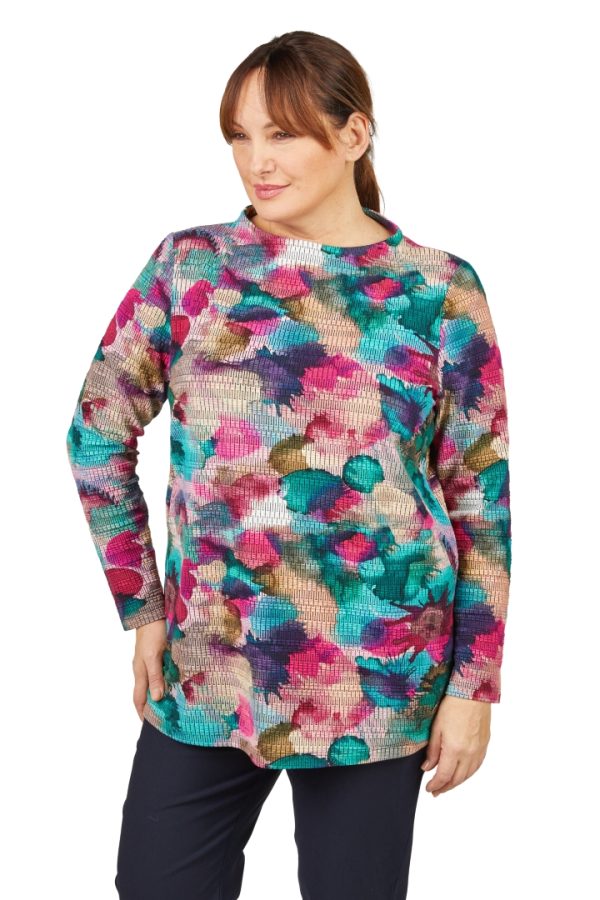 Mona Lisa jacquard jersey top - Multi