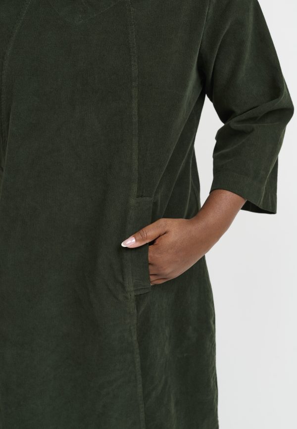 Pont Neuf Ulrica cord dress - Forest - Image 4