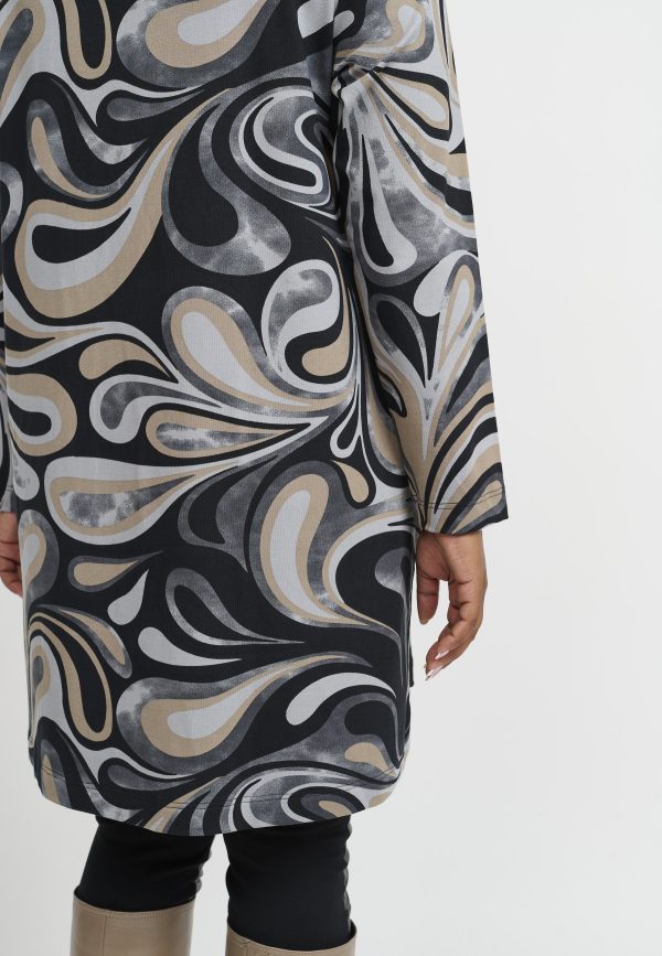 Pont Neuf Uma jersey print tunic/dress - Grey - Image 3