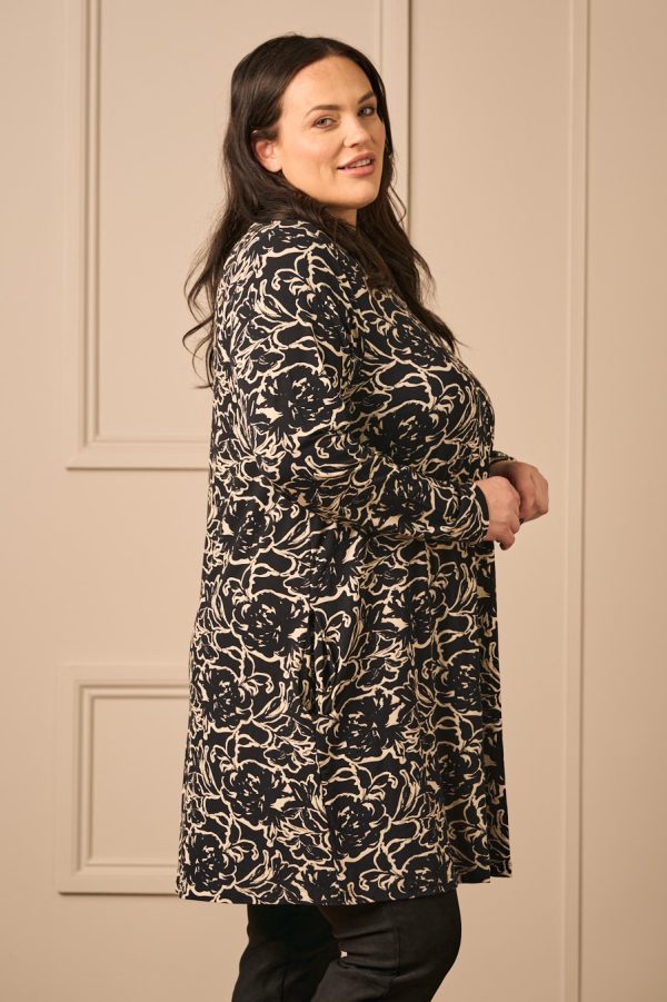 Ciso floral tunic - Black - Image 3