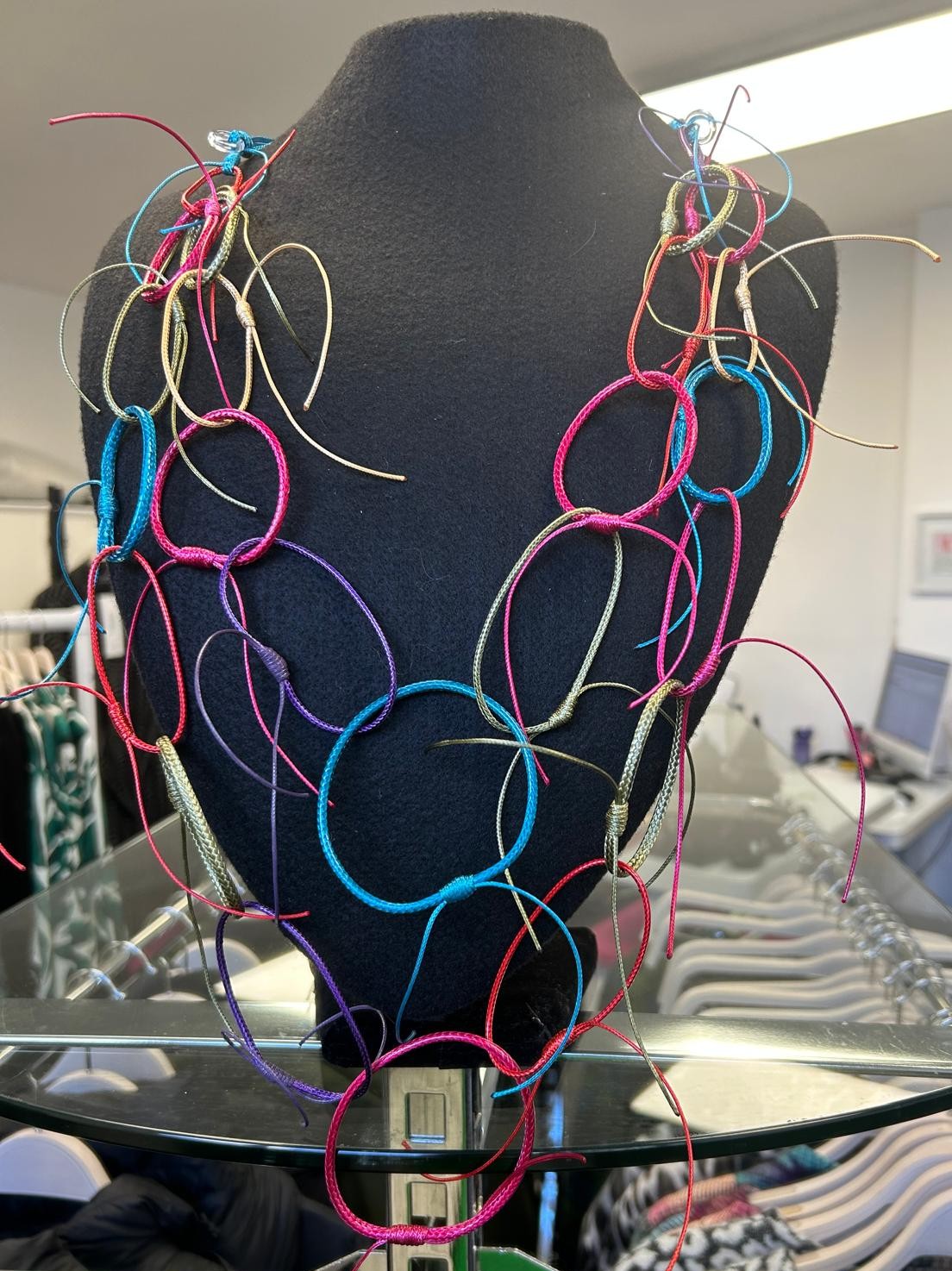 Zabrina cord ovals necklace - Multicolours